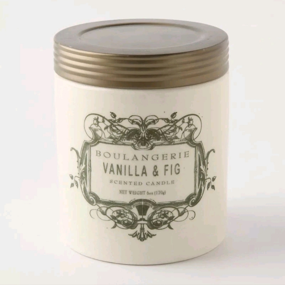 New Anthropologie Boulangerie Jar Candle - Vanilla Fig 6 oz / 170g
